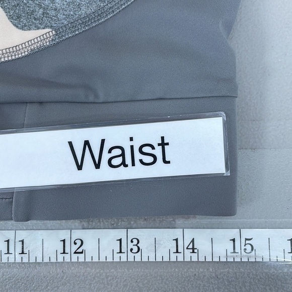 Roxy NWT Crop Leggings Take Me To The Beach Capri Grey Pink Size Large L - Picture 10 of 12